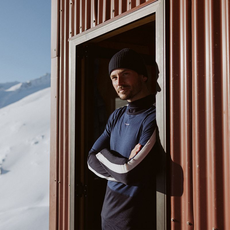 Maglia termica da uomo icebreaker 200 Oasis Sonebula High Neck navy/royal navy/snow/cb 11
