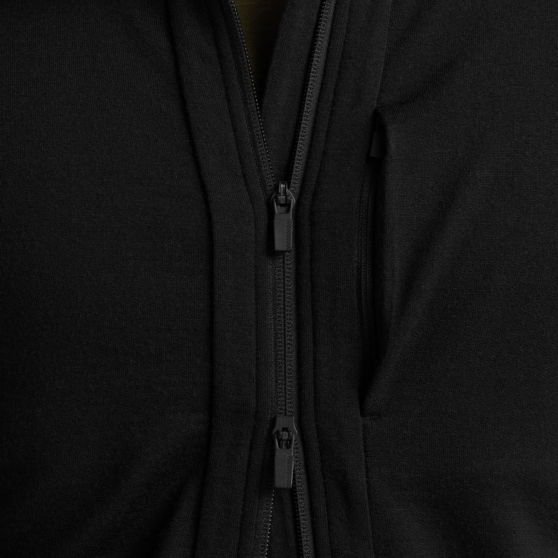 Uomo Icebreaker Quantum III Zip Hood giacca da trekking nero 7