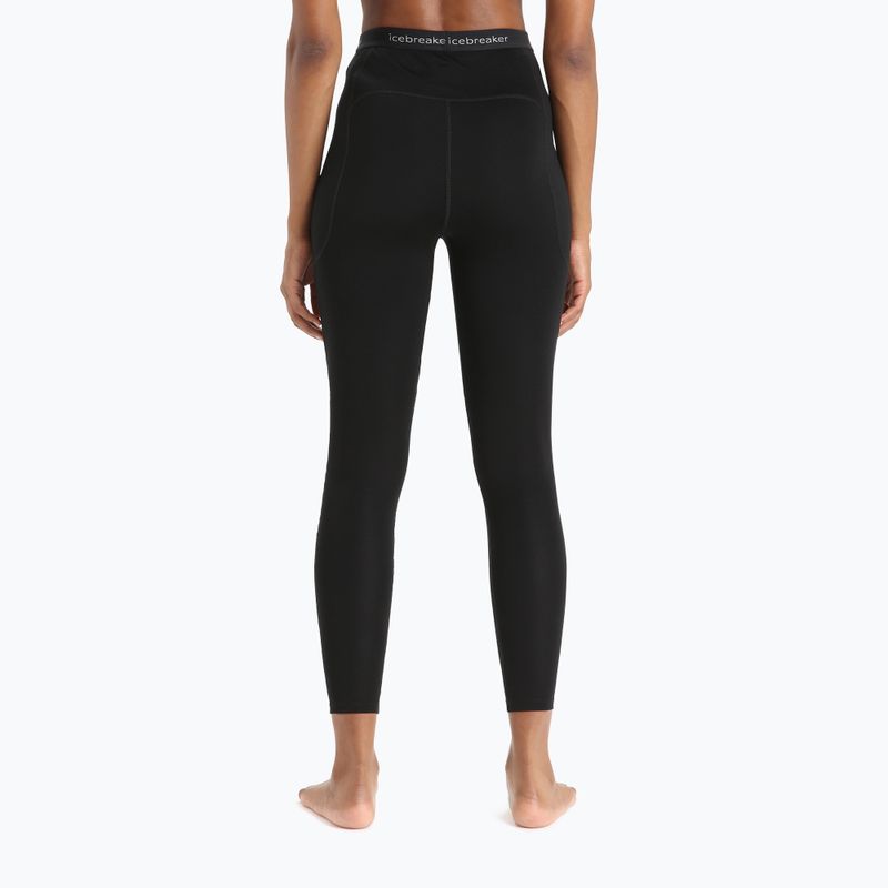 Pantaloni termici donna icebreaker Merino nero 2