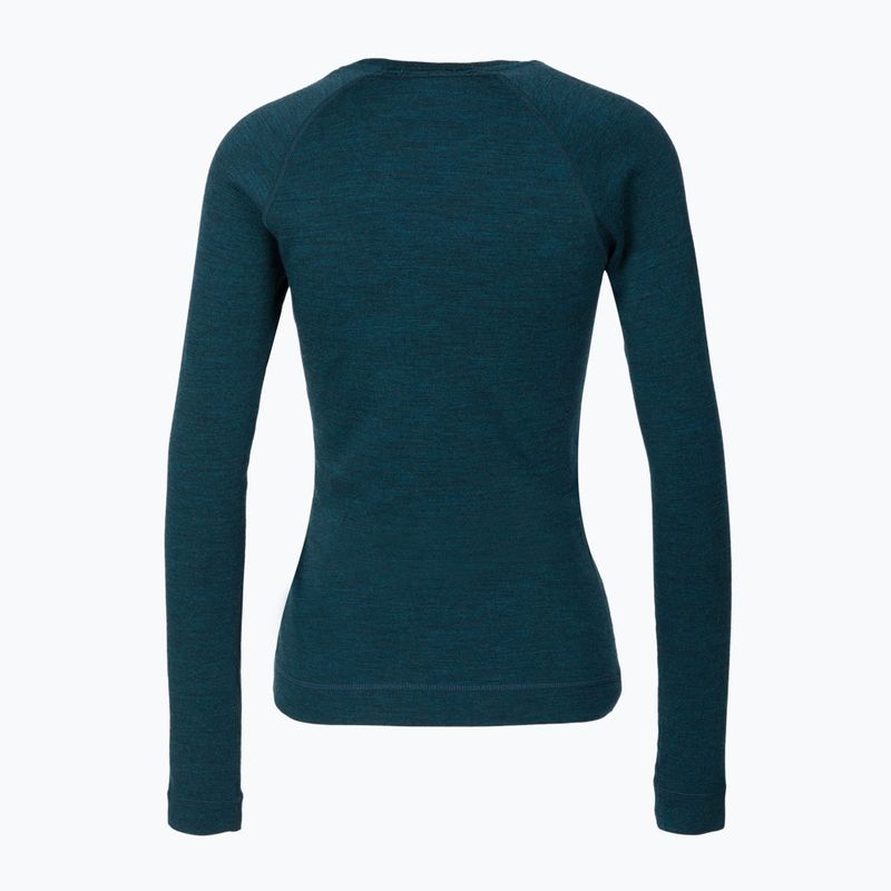 Smartwool Merino 250 Baselayer Crew da donna in scatola manica lunga termica twilight blue heather 2