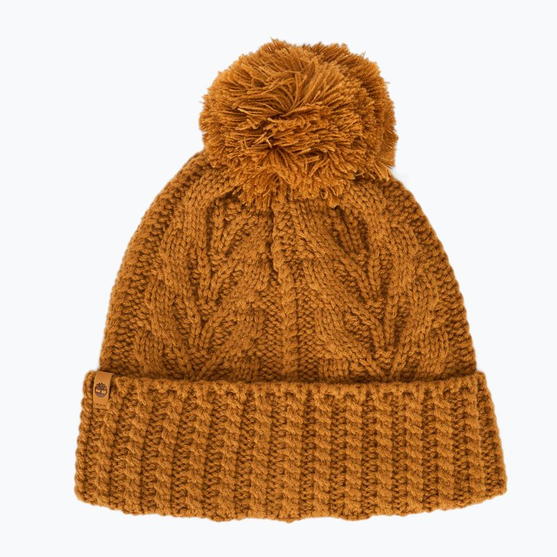 Berretto invernale da donna Timberland Cable Premium Pom Beanie wheat