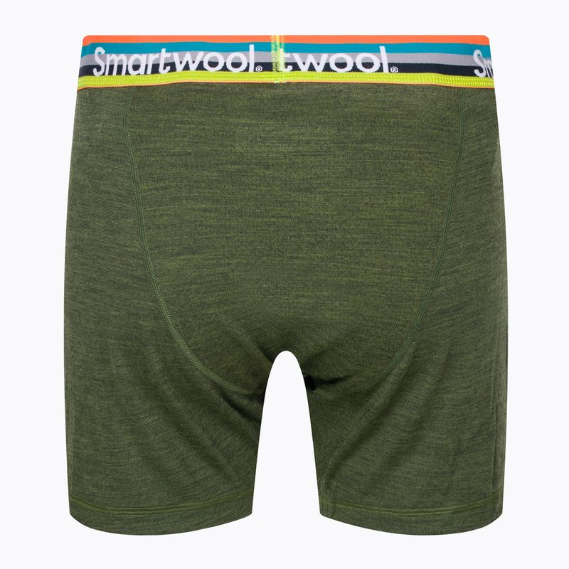 Boxer da uomo Smartwool Merino Sport 150 Boxer termico verde muschio heather in scatola 2