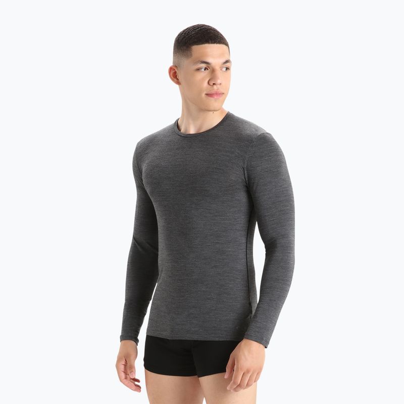 Maglia termica a maniche lunghe da uomo icebreaker Merino 150 Anatomica Crewe jet heather