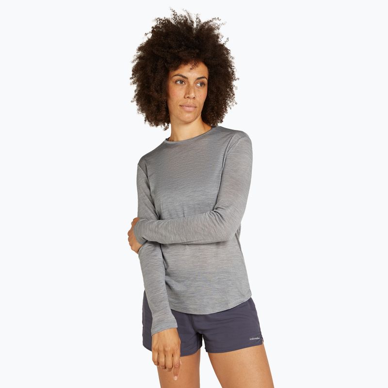 Icebreaker trekking donna maniche lunghe Merino 125 Cool-Lite Sphere III LS Tee metro heather