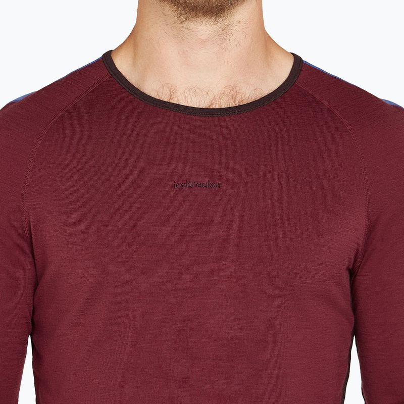 Maglia termica da uomo icebreaker Merino 200 Sonebula LS Crewe bittersweet/port 4
