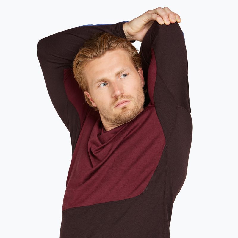 Maglia termica da uomo icebreaker Merino 200 Sonebula LS Crewe bittersweet/port 5