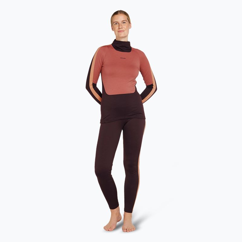 Maglia termica da donna icebreaker 200 Oasis Sonebula High Neck bittersweet/cedar 2
