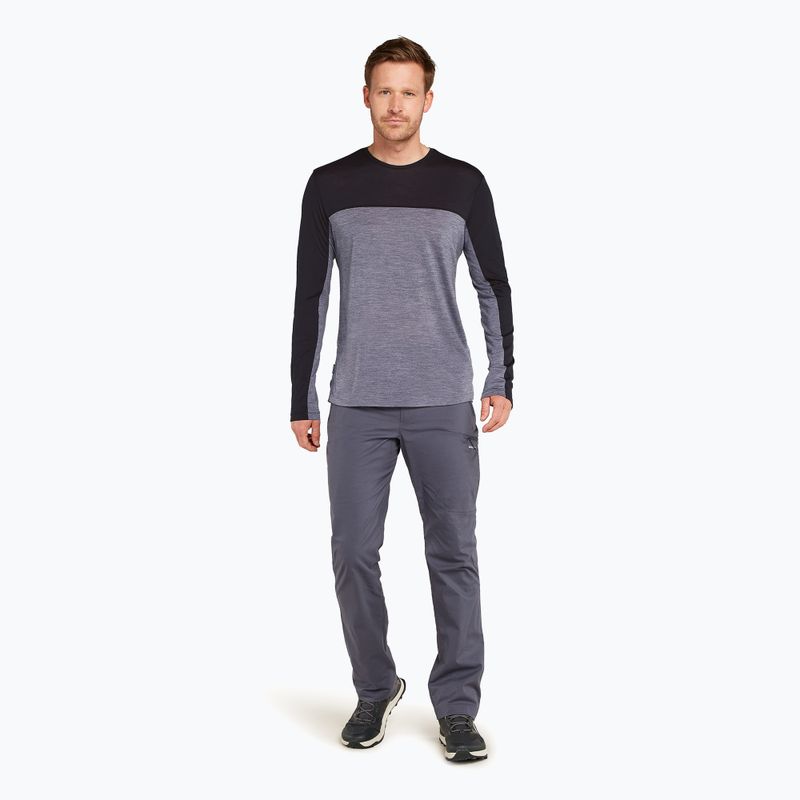 Icebreaker trekking uomo manica lunga Merino 125 Cool-Lite Sphere LS Tee Colour Block grafite 2