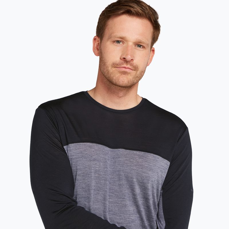 Icebreaker trekking uomo manica lunga Merino 125 Cool-Lite Sphere LS Tee Colour Block grafite 4