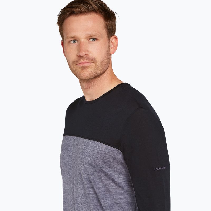 Icebreaker trekking uomo manica lunga Merino 125 Cool-Lite Sphere LS Tee Colour Block grafite 5
