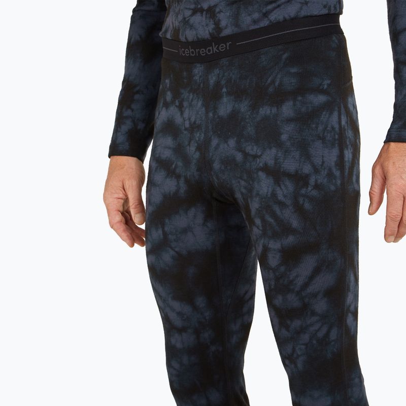 Pantaloni termici da uomo icebreaker Merino 200 Oasis Leggings Cloud Dye grafite/nero 5