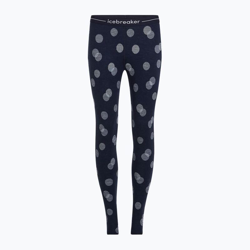 Pantaloni termici Icebreaker da donna Merino 260 Vertex Fall Flakes midnight navy/ snow/j 7