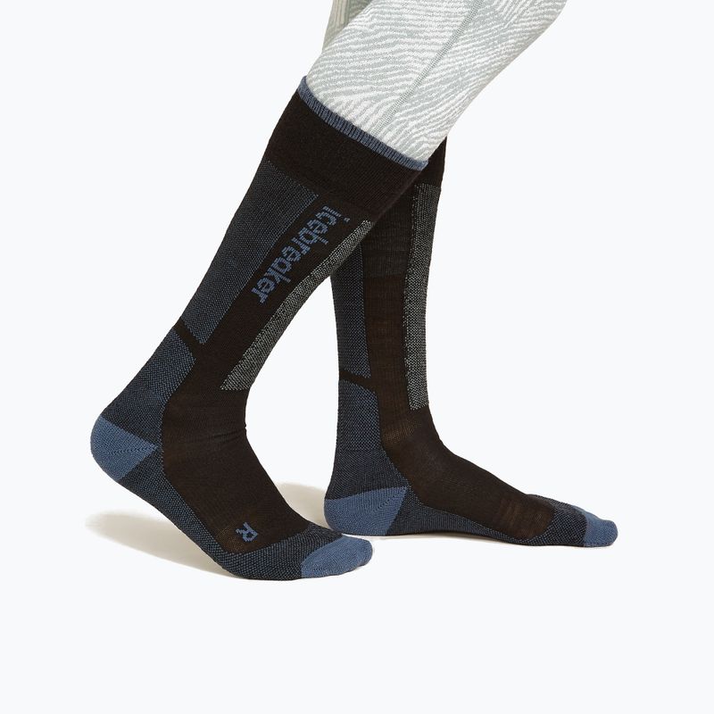 Calze da sci donna Icebreaker Merino Ski+ Light OTC black/dawn/graphite 2