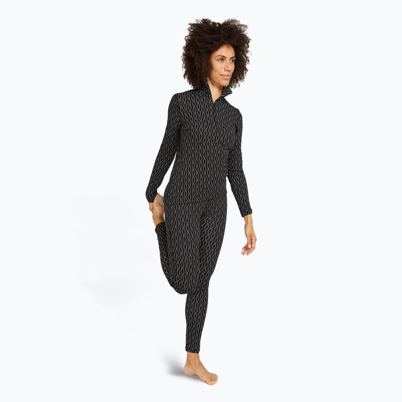 Maglia termica da donna icebreaker Merino 260 Vertex LS HZ On-Piste black/ snow/j 2