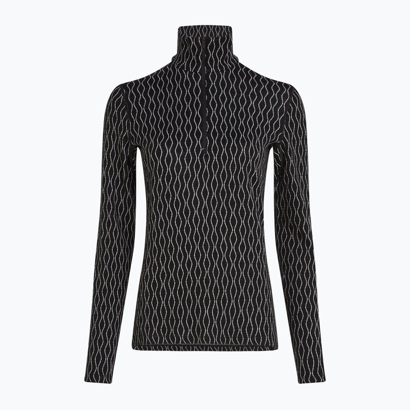 Maglia termica da donna icebreaker Merino 260 Vertex LS HZ On-Piste black/ snow/j 5