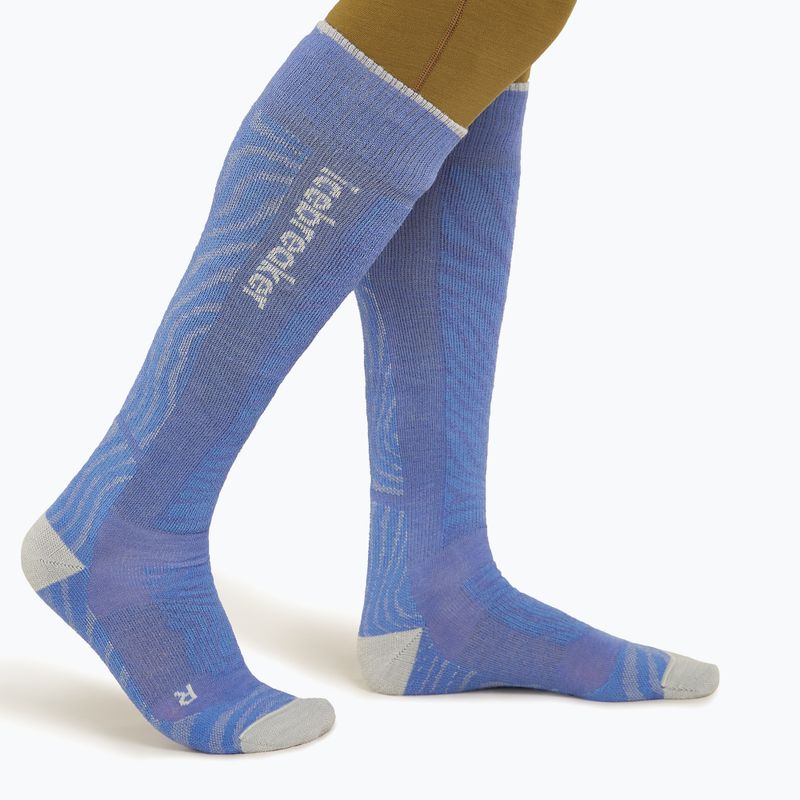 Calze da sci Icebreaker da uomo Merino Ski+ Medium OTC Mountain Contour brilliant/ether/baja 2