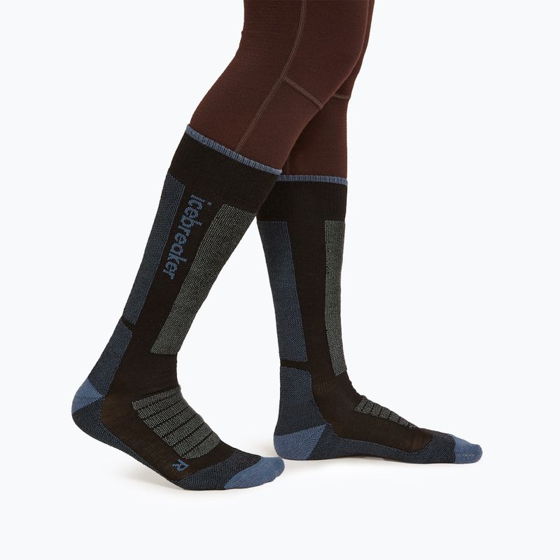Calze da sci donna icebreaker Merino Ski+ Ultralight OTC black/dawn/graphite 2