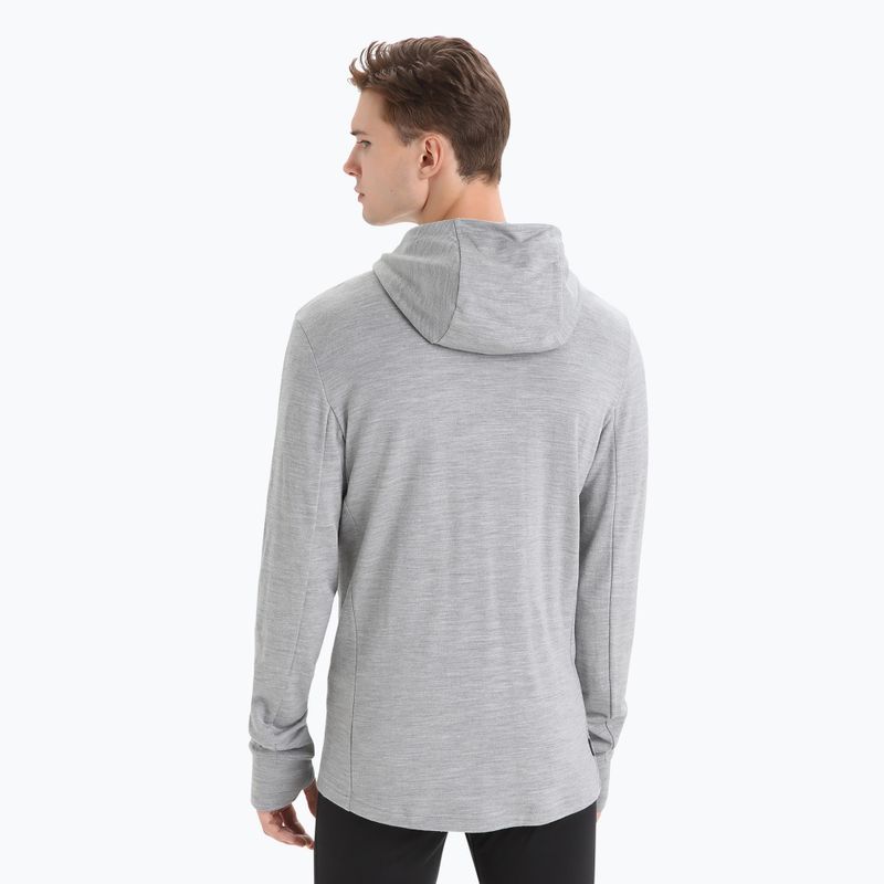 Icebreaker Quantum III Zip Hood Uomo Giacca da trekking grigio 3