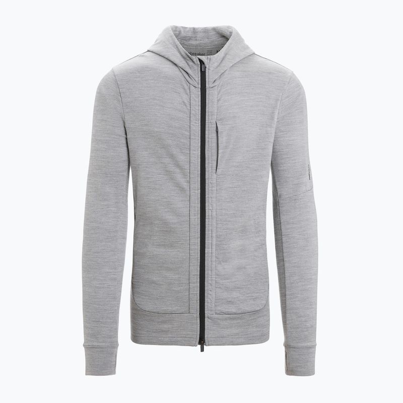 Icebreaker Quantum III Zip Hood Uomo Giacca da trekking grigio 10