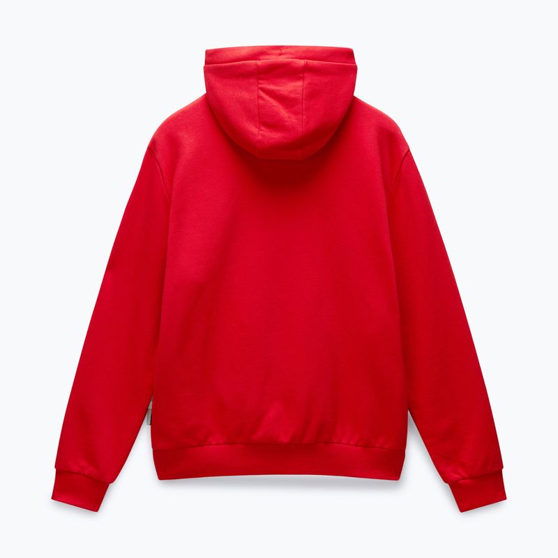 Felpa da uomo Napapijri Burgee Half Zip Hooded 2.0 rosso goji 6