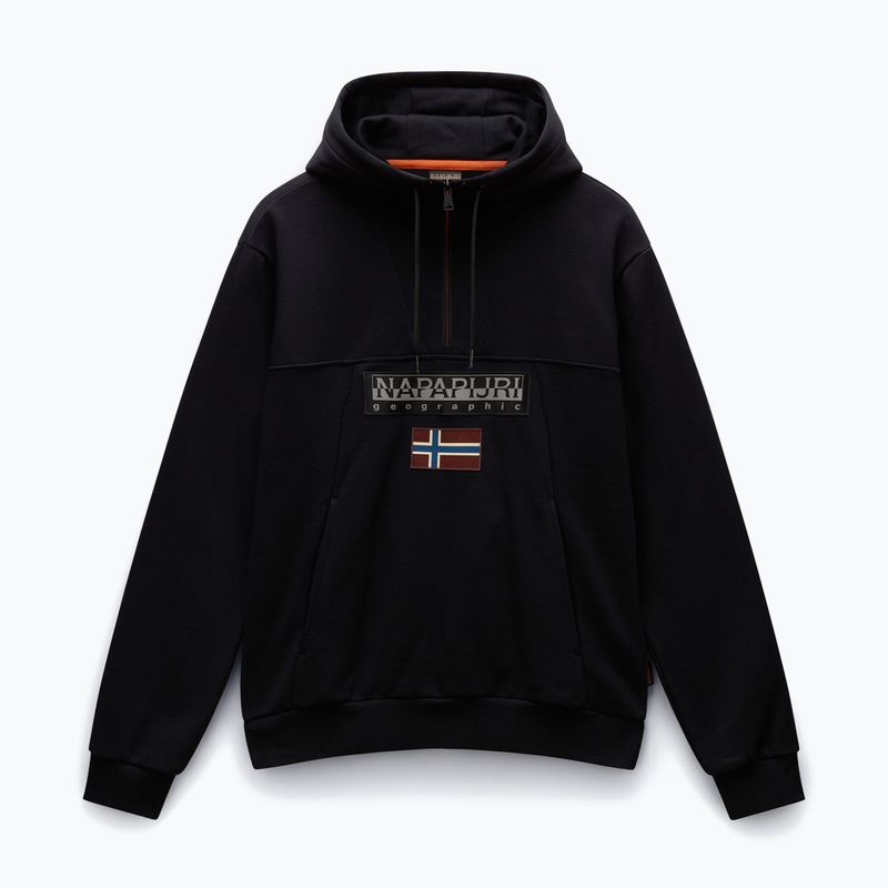 Felpa Napapijri Burgee Half Zip Hooded 2.0 uomo nero 041 5