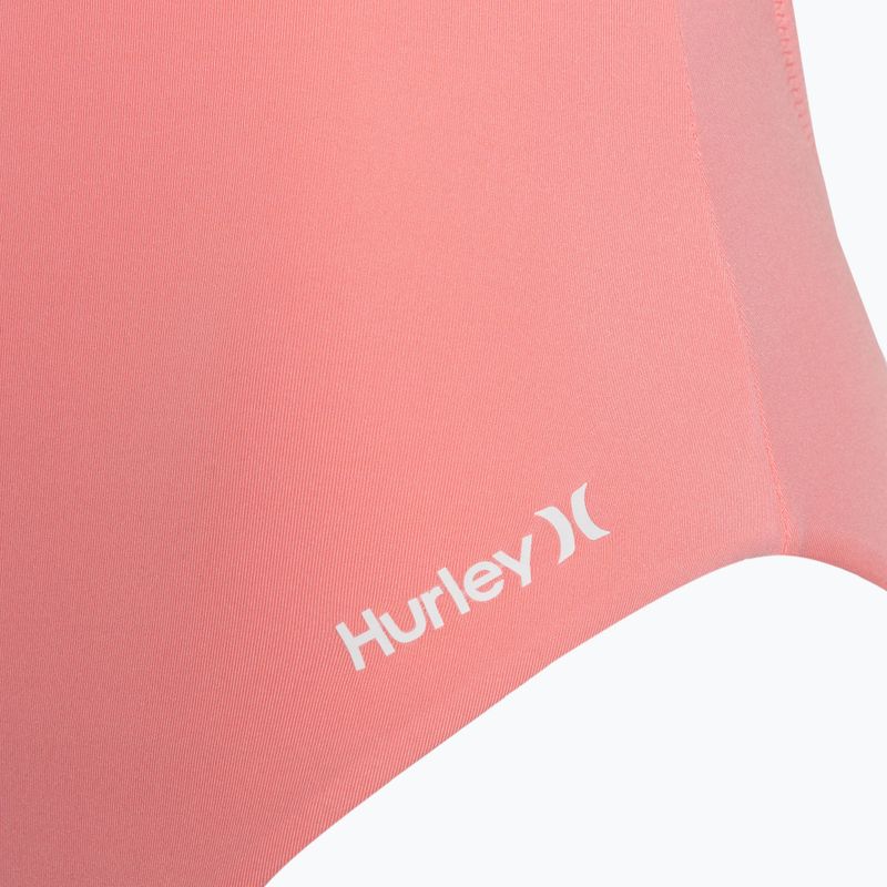 Hurley O&O Solid Racerback Moderate Costume da bagno intero donna rosa pacifico 3
