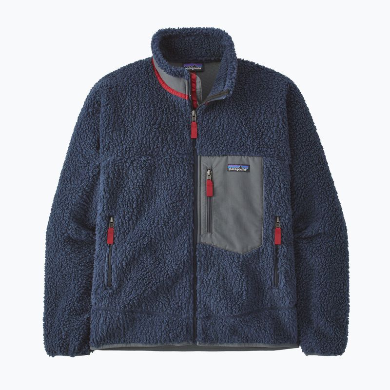 Felpa da uomo in pile Patagonia Classic Retro-X new navy w/wax red 8