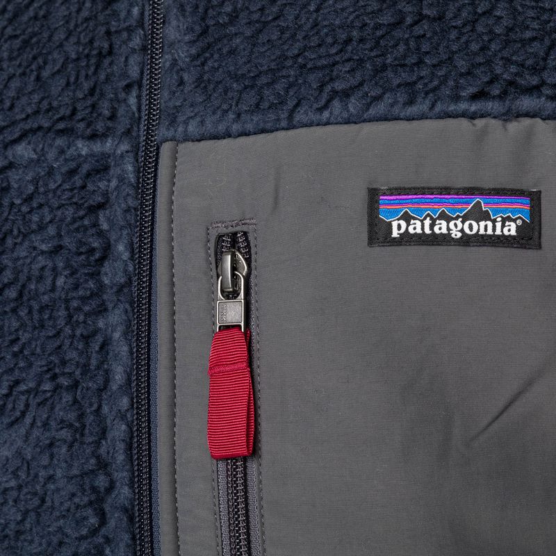 Felpa da uomo in pile Patagonia Classic Retro-X new navy w/wax red 5