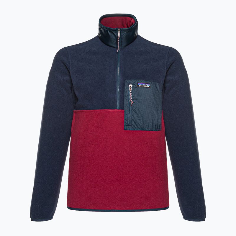 Felpa da uomo Patagonia Microdini 1/2 Zip P/O wax red trekking 3