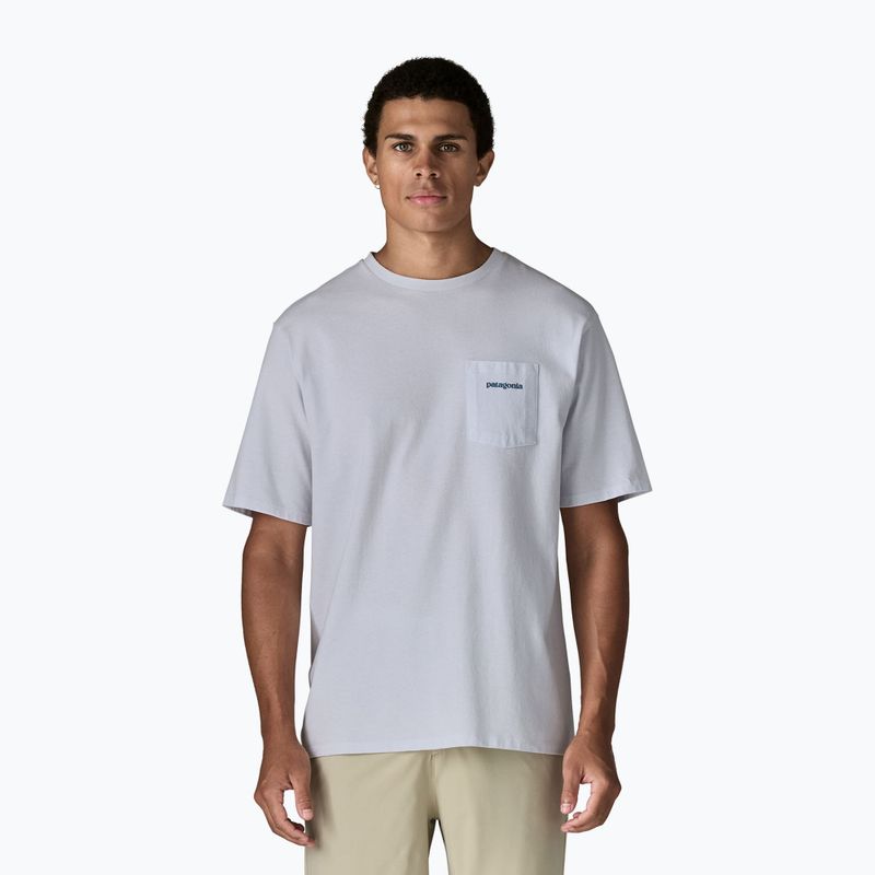 Maglietta Patagonia Boardshort Logo Pocket Uomo Bianco responsabile