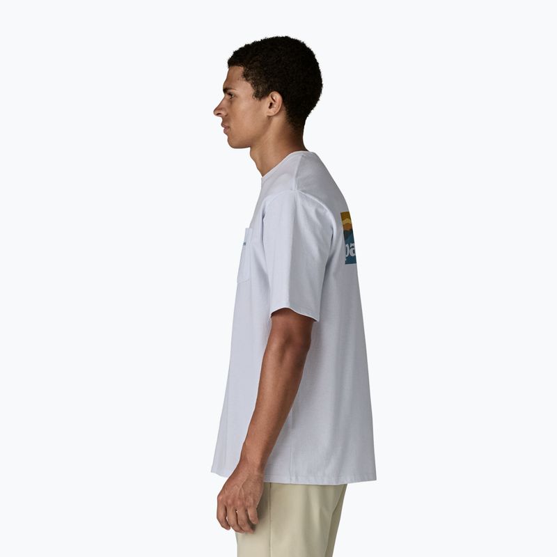 Maglietta Patagonia Boardshort Logo Pocket Uomo Bianco responsabile 4