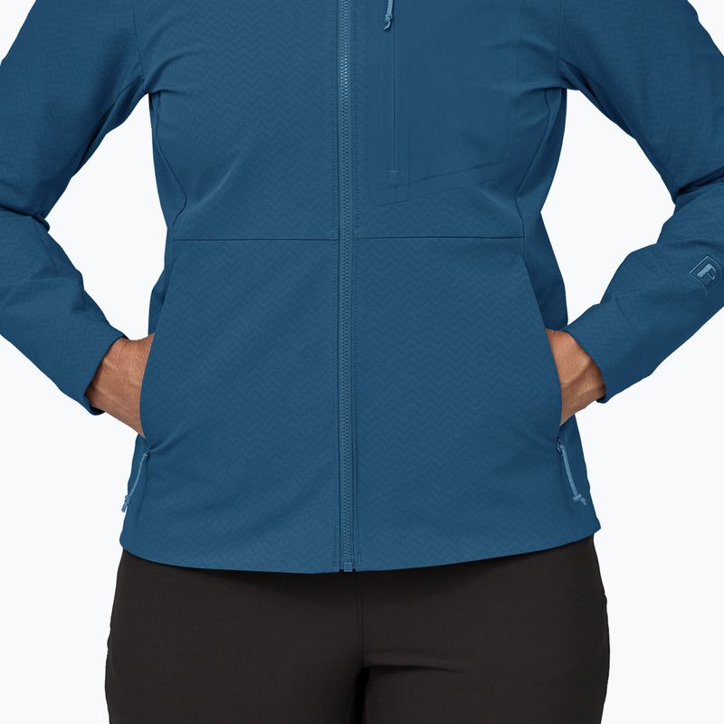 Giacca softshell da donna Patagonia R1 CrossStrata Hoody blu lagom 8