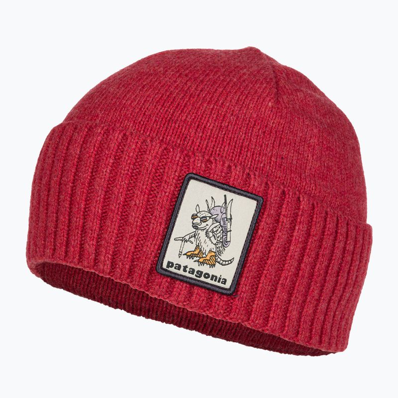 Patagonia berretto invernale Brodeo Beanie fun hogs armadillo/touring rosso 3