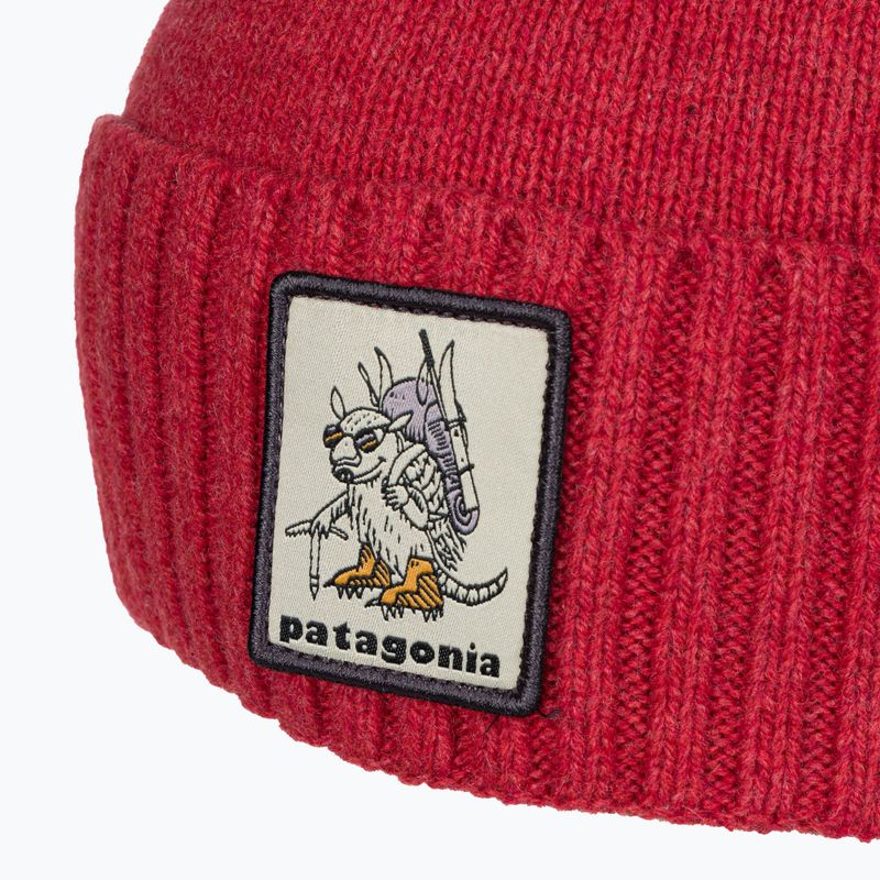 Patagonia berretto invernale Brodeo Beanie fun hogs armadillo/touring rosso 4
