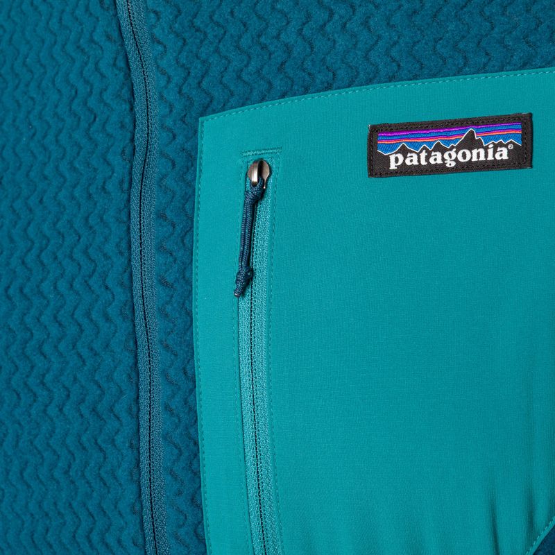 Felpa in pile da uomo Patagonia R1 Air Zip Neck blu lagom 5