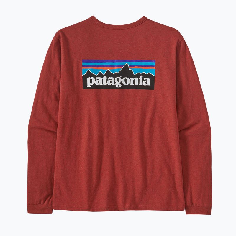 Maniche lunghe da trekking da donna Patagonia P-6 Logo Responsabili-Tee rosso bardiglio 6