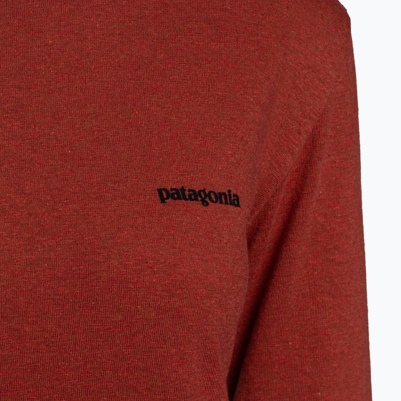 Maniche lunghe da trekking da donna Patagonia P-6 Logo Responsabili-Tee rosso bardiglio 3
