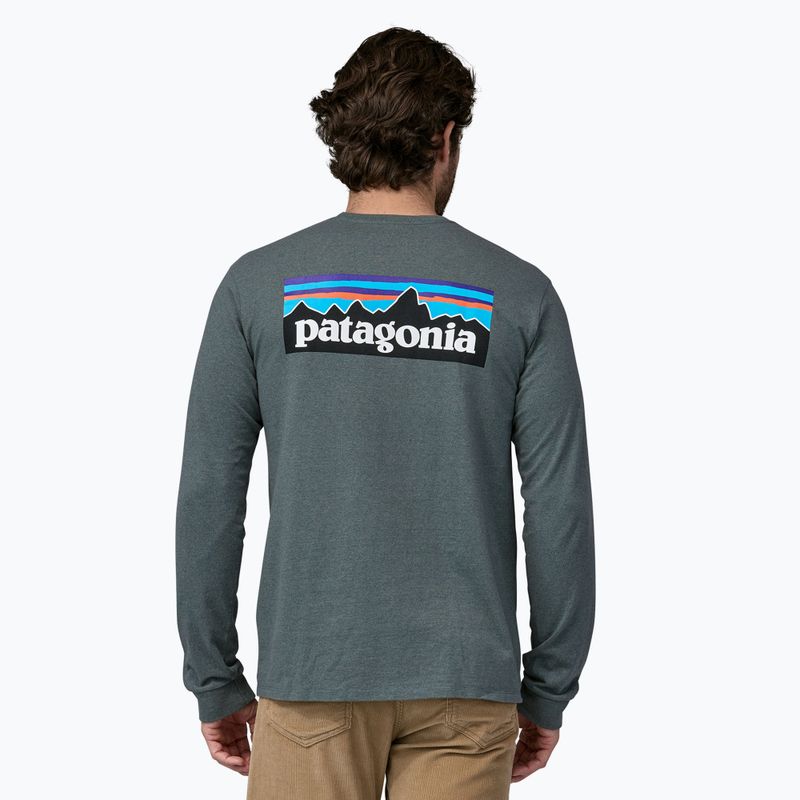 Patagonia P-6 Logo Responsibili Uomo manica lunga trekking verde nouveau 2
