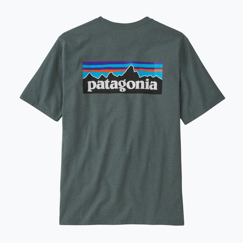 Camicia da trekking Patagonia P-6 Logo Responsabili-Tee da uomo, colore verde scuro 4