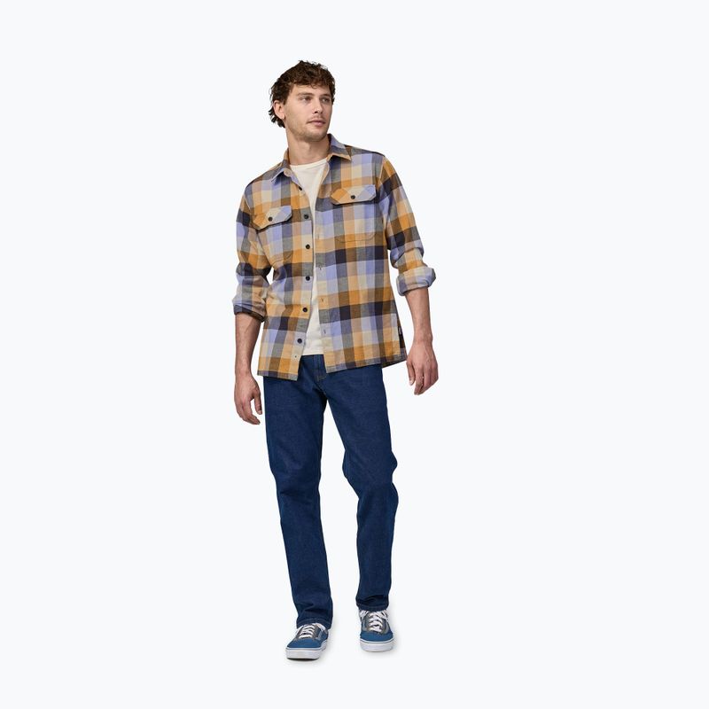 Camicia da uomo Patagonia in cotone organico MW Fjord Flannel guide/mango secco 3