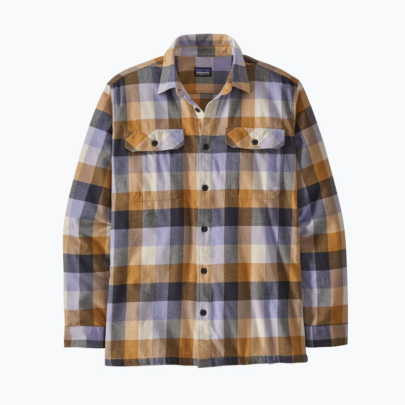 Camicia da uomo Patagonia in cotone organico MW Fjord Flannel guide/mango secco 4