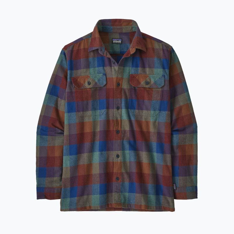 Camicia da uomo Patagonia in cotone organico MW Fjord Flannel guide/blu superiore 4