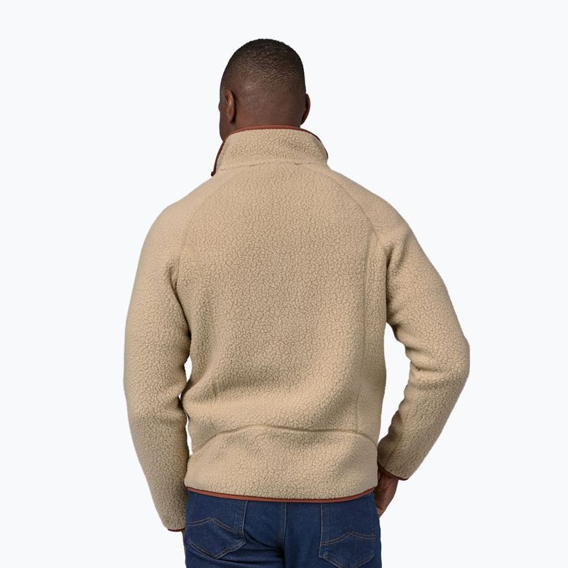 Felpa da uomo in pile Patagonia Retro Pile el cap khaki c/sisu marrone 2