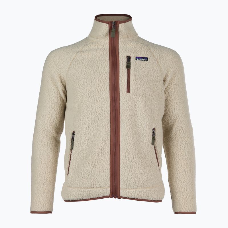 Felpa da uomo in pile Patagonia Retro Pile el cap khaki c/sisu marrone 7