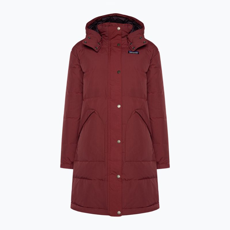 Patagonia Downdrift Parka da donna in piuma d'oca rosso carminio