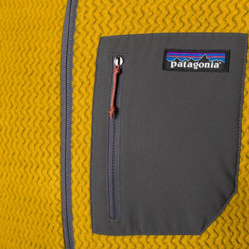 Felpa da trekking da uomo Patagonia R1 Air Full-Zip oro cosmico 3
