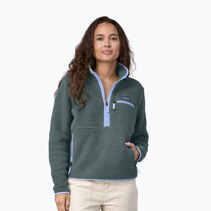 Felpa da donna Patagonia Retro Pile in pile Marsupial nouveau verde