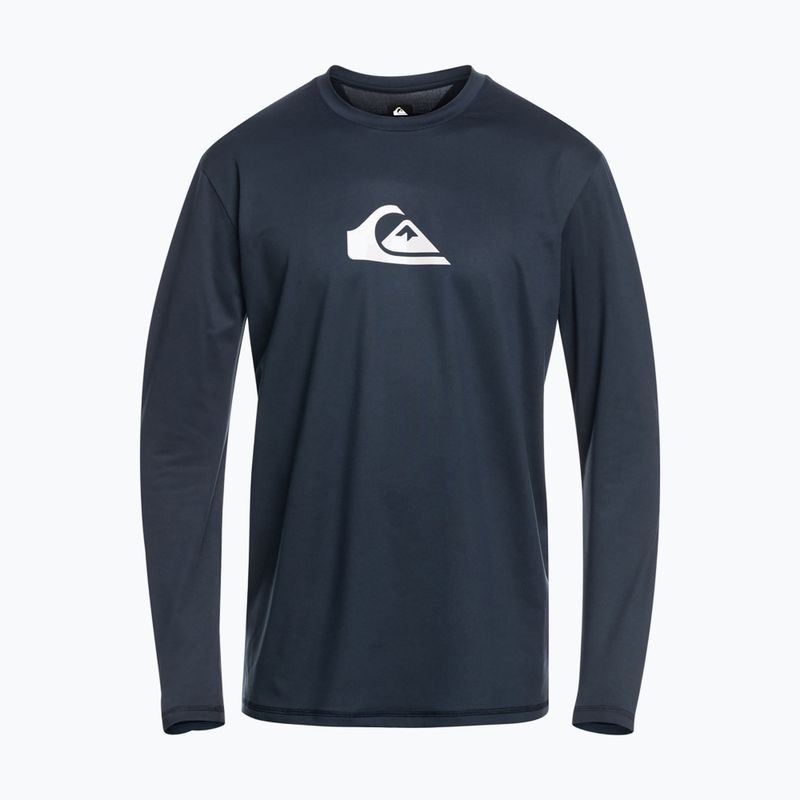 Uomo Quiksilver Solid Streak blazer navy/bianco manica lunga da nuoto