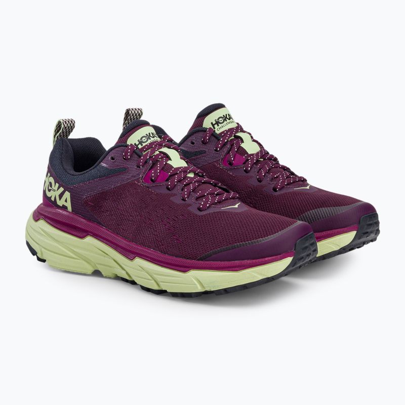 Scarpe da corsa da donna HOKA Challenger ATR 6 grape wine/butterfly 3