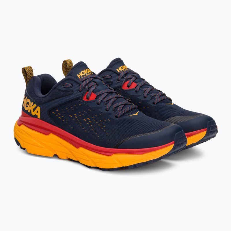 Scarpe da corsa da uomo HOKA Challenger 6 ATR Wide spazio esterno/giallo radiante 4